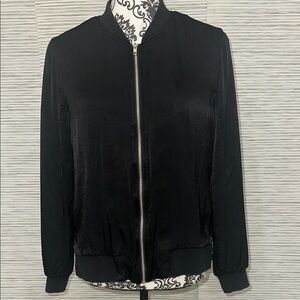 Harlowe‎ & Graham Black Bomber Jacket Sz. S